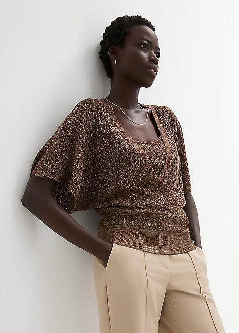 Layered Wrap Jumper by bonprix bonprix