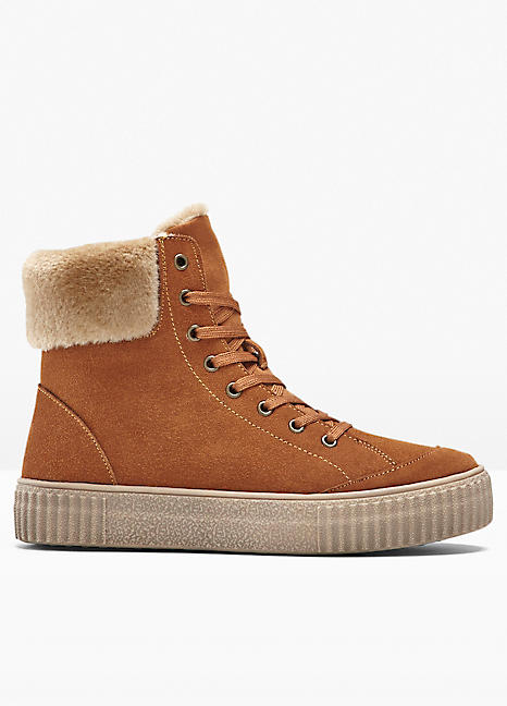 leather boot trainers
