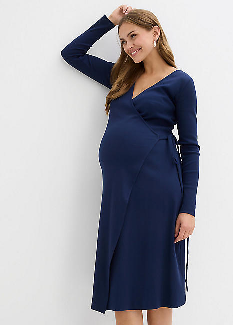 maternity jersey wrap dress Tencel Jersey Maternity & Nursing Wrap Dress