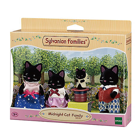 family cats　0507 Sylvanian Families Tuxedo Cat Family 4 Rare Figures BNIB