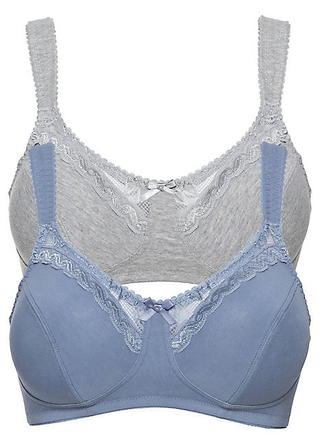 Pack of 2 Non-Wired Bras by bpc bonprix collection | bonprix