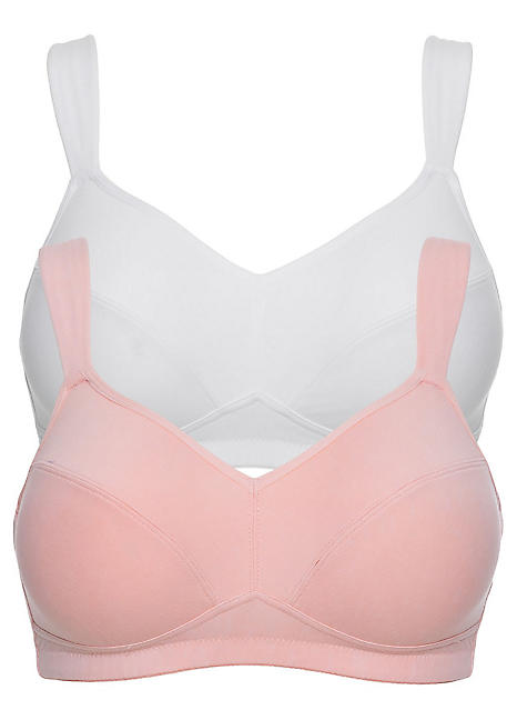 Pack Of 2 Organic Cotton Bras By Bonprix Bonprix