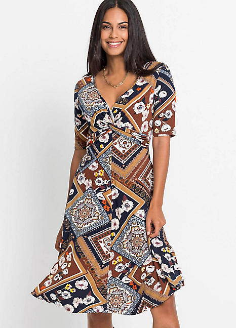 printed jersey dress