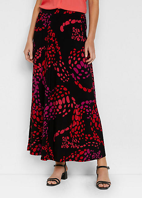 Leopard print clearance jersey maxi skirt