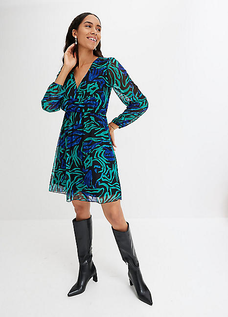 Sheer wrap dress online