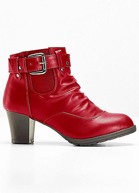 ruched ankle boots