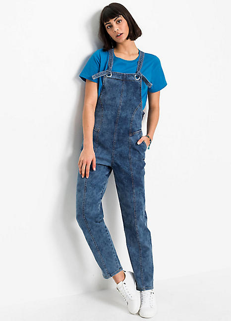 sleeveless denim jumpsuit