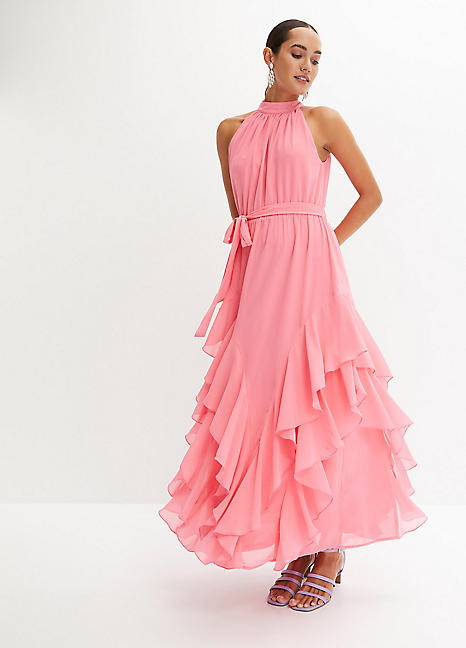 Sleeveless Ruffled Chiffon Dress by bonprix | bonprix