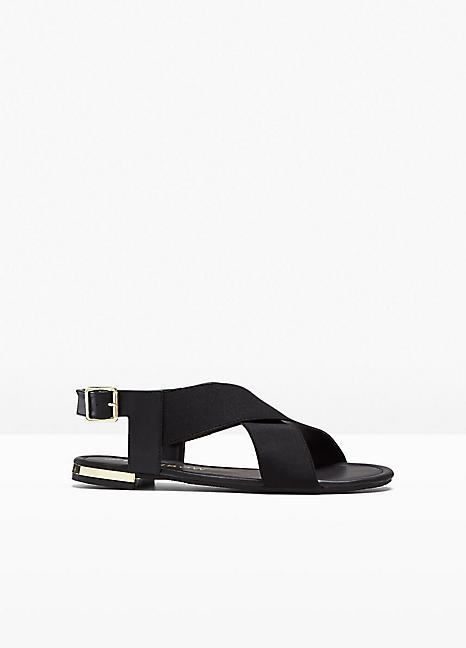 Women's sandals with stretch straps sales