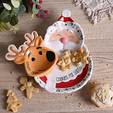 ceramic christmas cookie plate