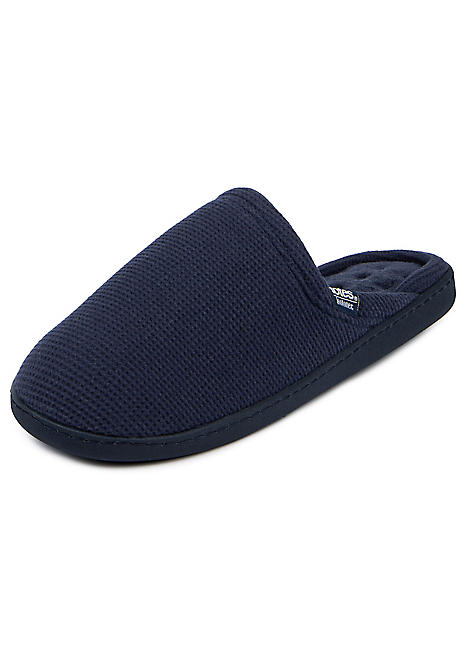 Navy mule online slippers