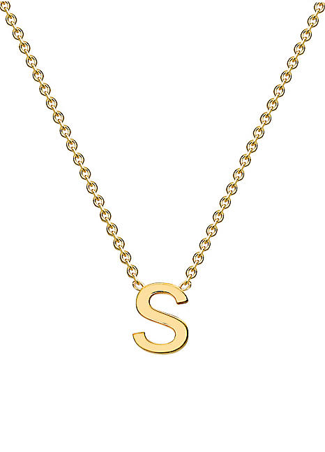 S initial 2024 gold necklace