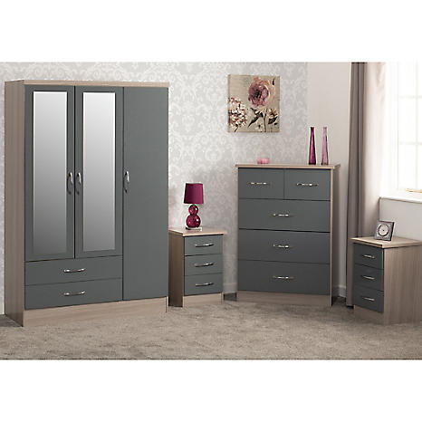 Zenith 3 Door 2 Drawer Wardrobe Bedroom Set