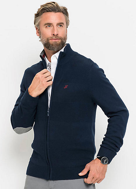 men's zip up cardigan