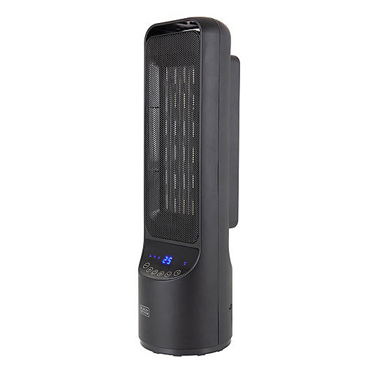 Black & Decker 2KW Low Noise Ceramic Tower Fan Heater with Timer