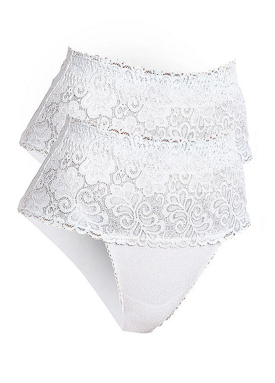 bonprix Pack of 2 Lace Shaping Briefs