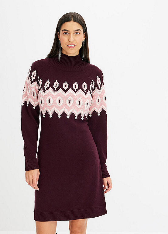 Cable Knit Midi Dress by bonprix bonprix