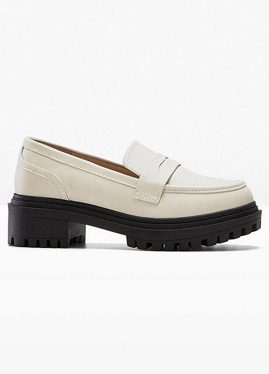 mens chunky penny loafers