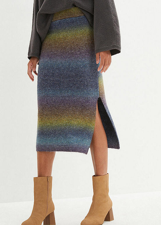 Colour Gradient Knit Skirt