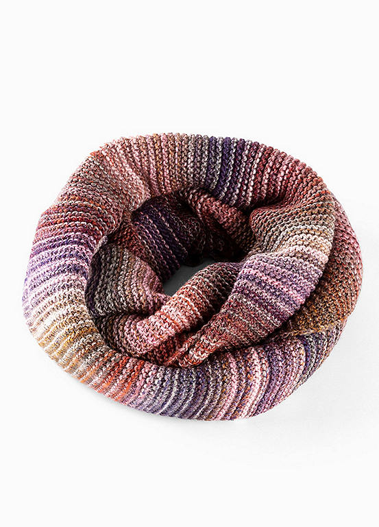Colourful Stripy Knitted Scarf