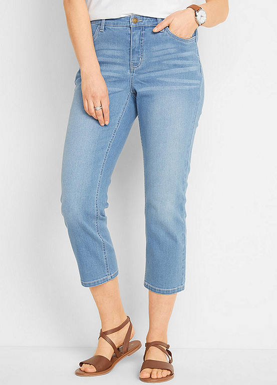 Cropped Used Look Jeans