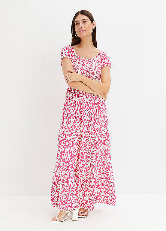 Damask Maxi Tiered Dress by bonprix | bonprix