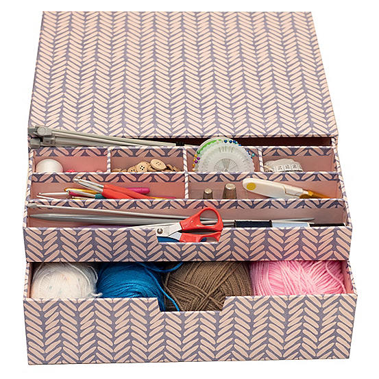 Design by Violet Knitting & Crochet Storage Project Boxes for Wool ...