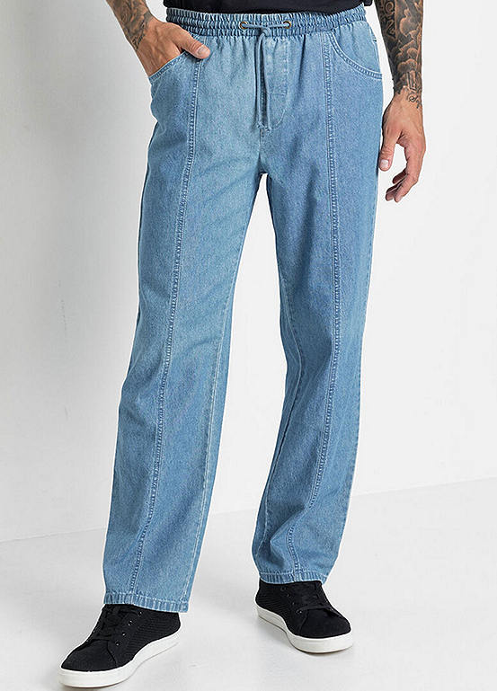 Drawstring Pull-On Jeans