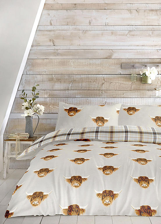 Fusion Highland Cow Duvet Cover Set - Ochre | bonprix