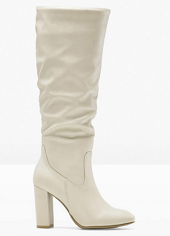 High Heeled Ruched Boots