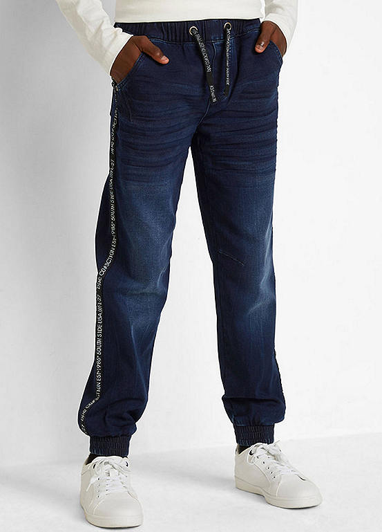 Kids Piped Jersey Jeans