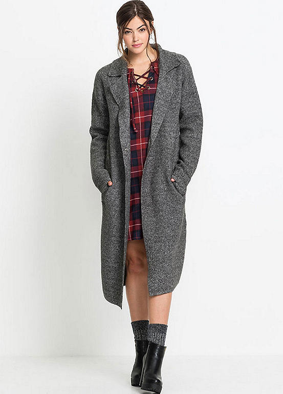 Marl Knitted Coat