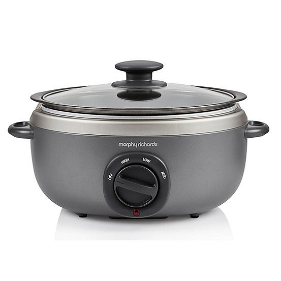 Morphy Richards 460022 Sear And Stew 3.5 Litre Oval Slow Cooker - Titanium
