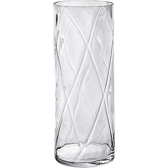 Pacific Lifestyle Clear Glass Round Optic Vase Large bonprix