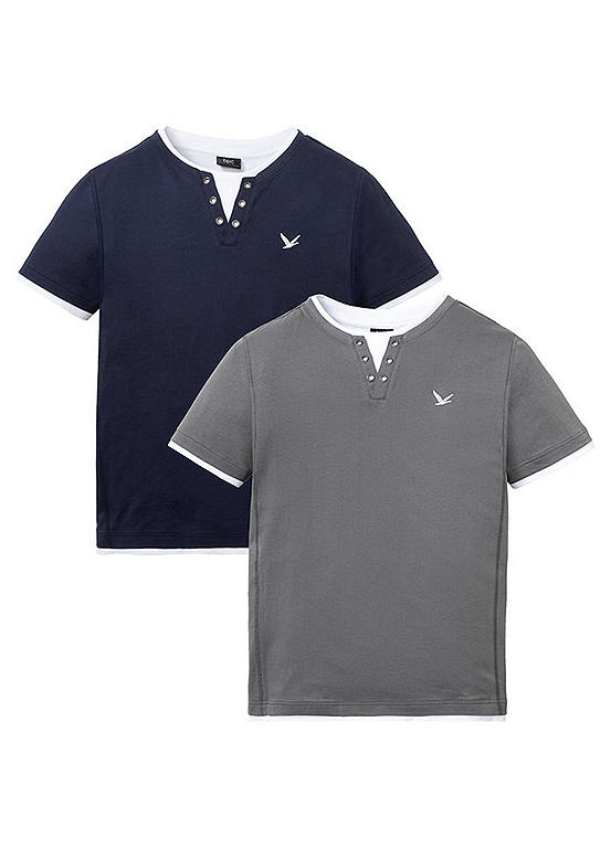 Pack of 2 Henley Shirts