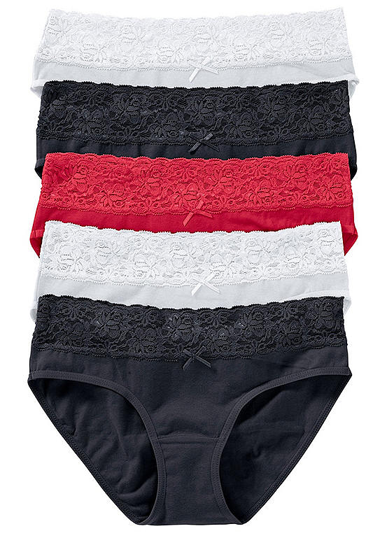 Pack of 5 Lace Trim Briefs