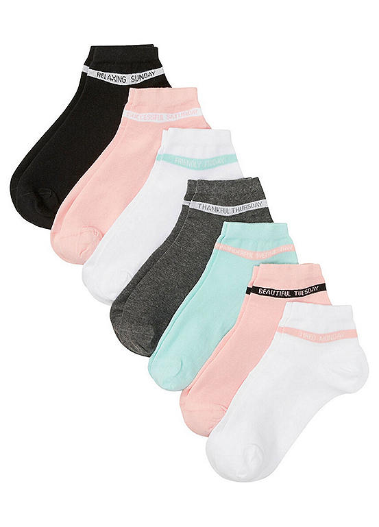 Pack Of 7 Pairs Of Cotton Socks