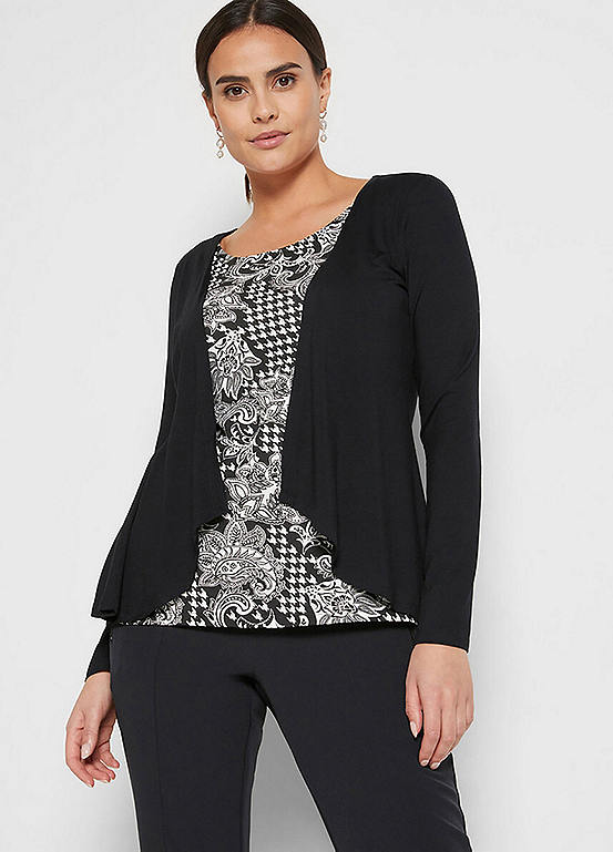 Paisley Layered Look Top in Sustainable Viscose