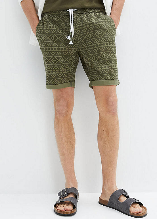 Pull On Printed Bermuda Shorts