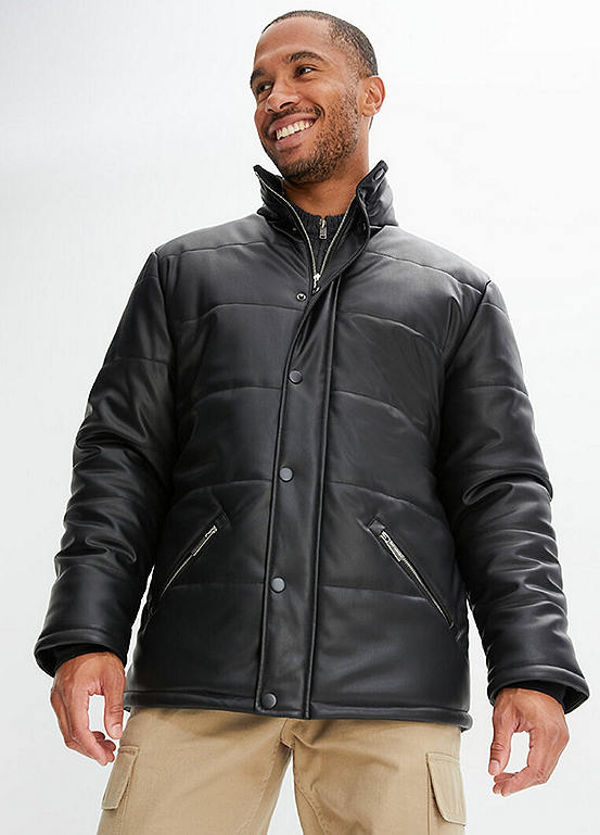 Quilted Pleather Jacket