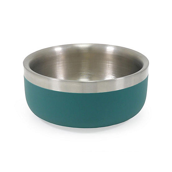 Rosewood Premium DoubleWall Stainless Steel Pet Food Bowl 350ml Teal