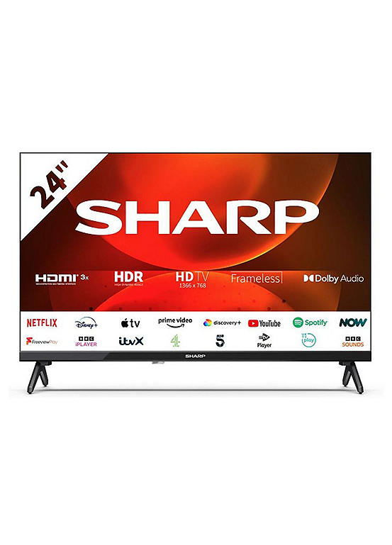 Sharp 1T-C24FH2KL2AB 24 Inch HD Frameless LED Smart Android TV | bonprix