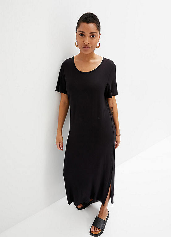Short Sleeve Jersey Midi Dress by bonprix bonprix