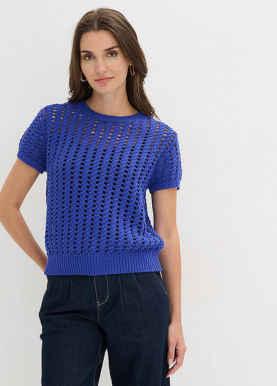 Jummer W Short Sleeve Open Knit Jumper by bonprix | bonprix