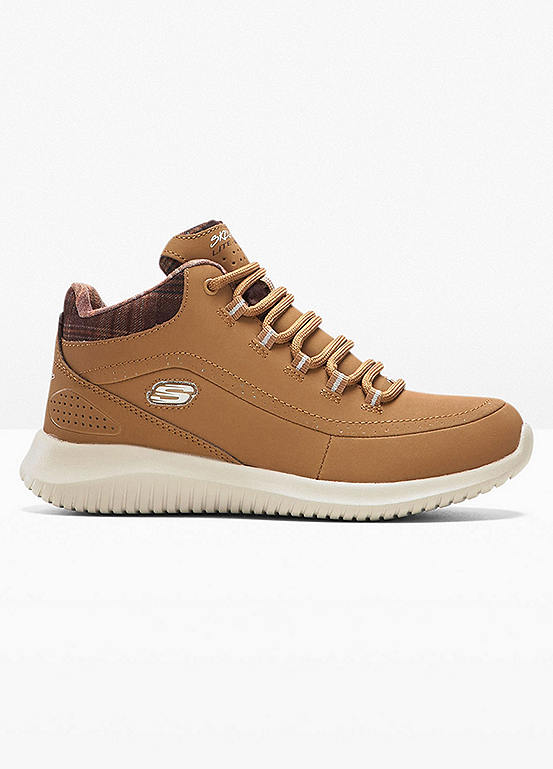 Skechers High-Top Leather Lace-Up Trainers