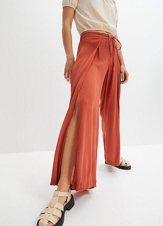 Pre Order: Elegant Embellished Top With Flared Side Slit Palazzo main image 0