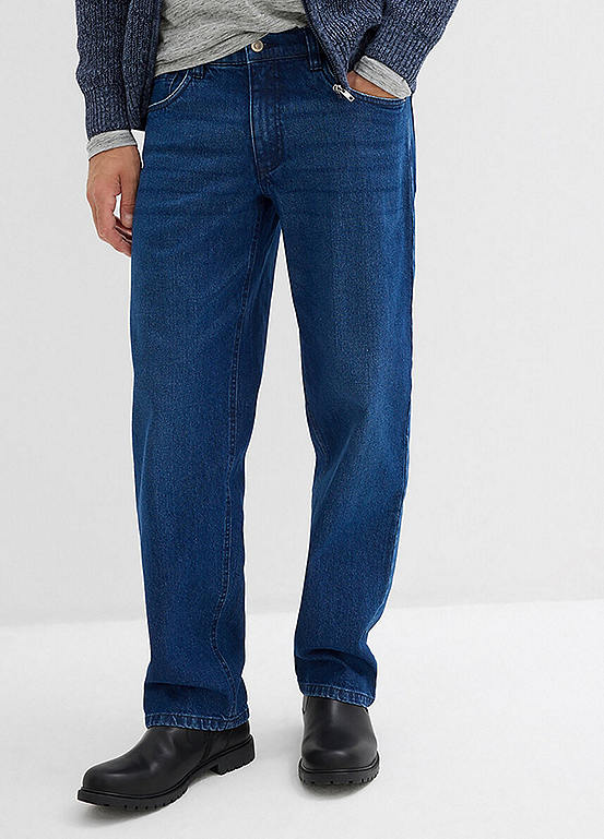 Straight Cut Cotton Jeans