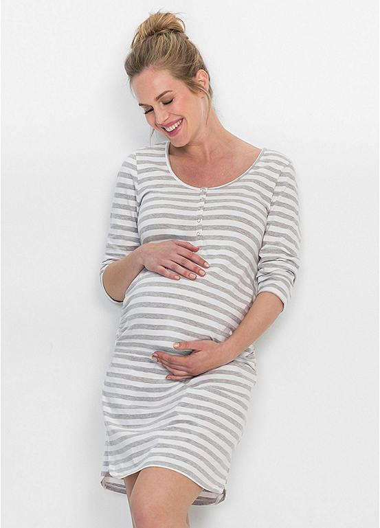 Striped Maternity Nightie
