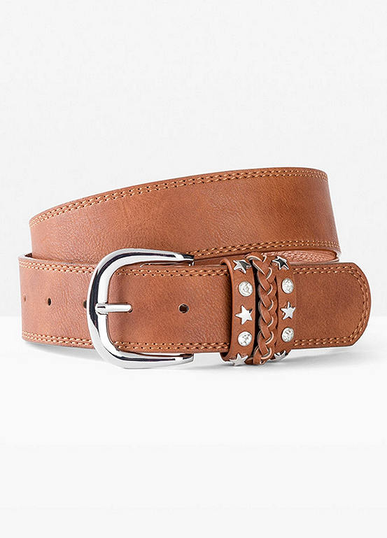 Studded Faux Leather Belt
