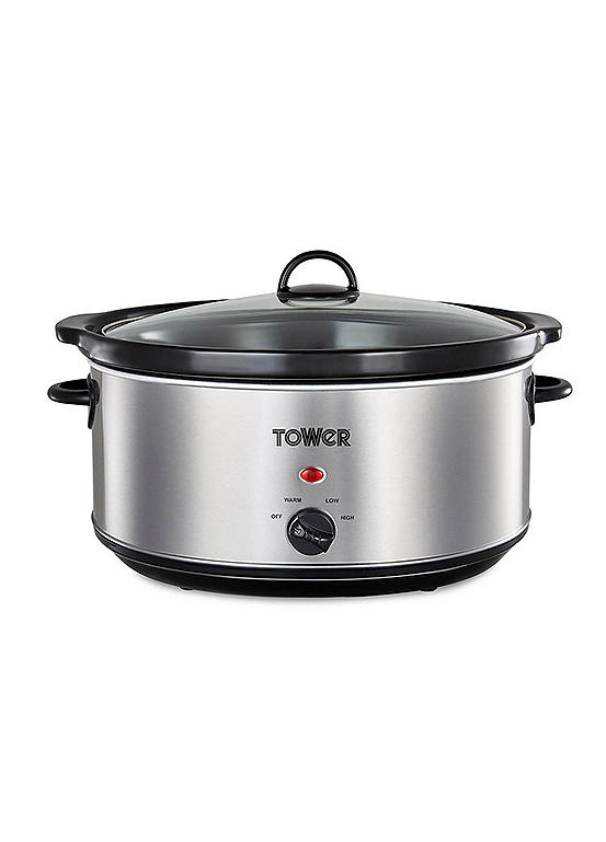 Tower Stainless Steel 6.5 Litre Slow Cooker | bonprix